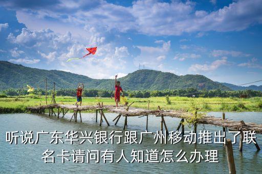 廣州琶洲金融博覽會，聽說廣東華興銀行跟廣州移動推出了聯名卡請問有人知道怎么辦理