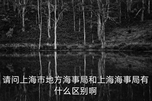 請(qǐng)問(wèn)上海市地方海事局和上海海事局有什么區(qū)別啊