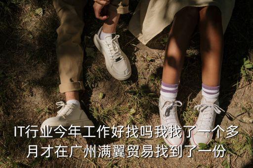 IT行業今年工作好找嗎我找了一個多月才在廣州滿翼貿易找到了一份