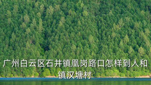 廣州白云區石井鎮凰崗路口怎樣到人和鎮漢塘村
