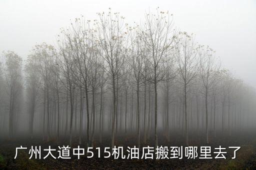 廣州大道中515機油店搬到哪里去了