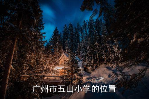 廣州天工大廈 五山小學，廣州市五山小學的位置