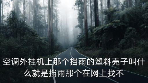 空調外掛機上那個擋雨的塑料殼子叫什么就是擋雨那個在網上找不