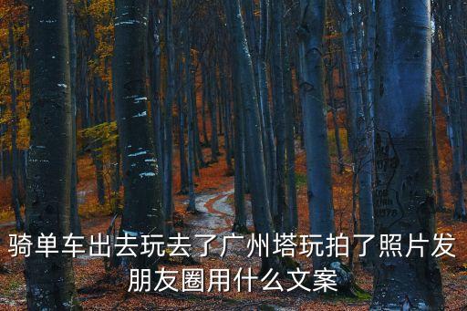 騎單車出去玩去了廣州塔玩拍了照片發(fā)朋友圈用什么文案