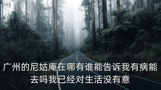 廣州的尼姑庵在哪有誰能告訴我有病能去嗎我已經對生活沒有意