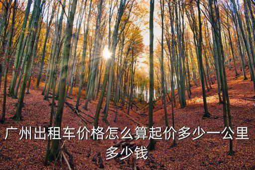 廣州出租車價格怎么算起價多少一公里多少錢