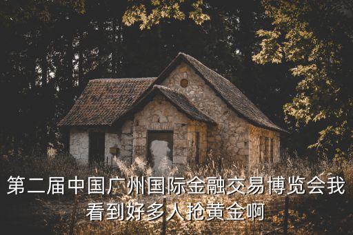 第二屆中國廣州國際金融交易博覽會我看到好多人搶黃金啊