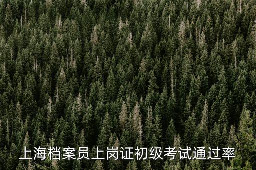 上海檔案員上崗證初級考試通過率
