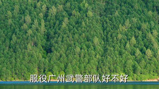 服役廣州武警部隊好不好