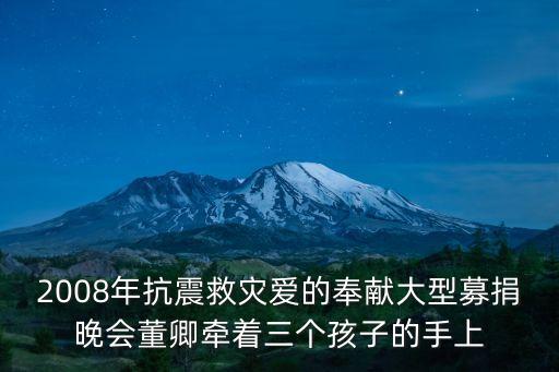 廣州 董卿慈善，董卿為汶川捐款多少