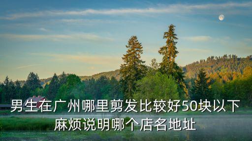 廣州哪里有剪背頭油頭，我想拉頭發(fā)請問廣州市哪個(gè)地方的理發(fā)店技術(shù)比較好價(jià)格又適當(dāng)