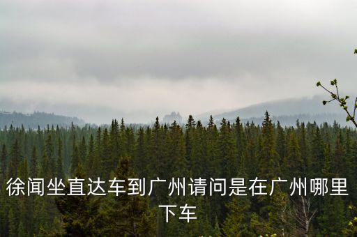 徐聞到廣州新塘汽車站，現在從徐聞到廣州的汽車價格是多少啊