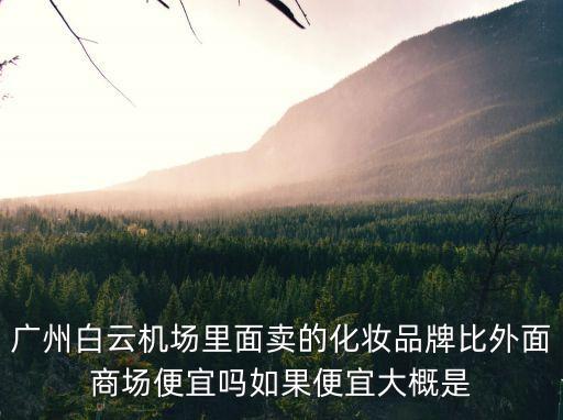 廣州白云機場里面賣的化妝品牌比外面商場便宜嗎如果便宜大概是