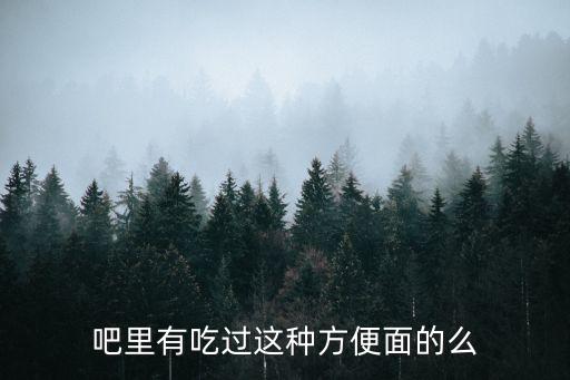 吧里有吃過這種方便面的么