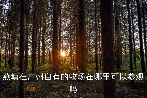 燕塘在廣州自有的牧場在哪里可以參觀嗎