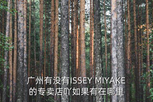 娜箐箐女鞋廣州直營店，廣州有沒有ISSEY MIYAKE的專賣店吖如果有在哪里