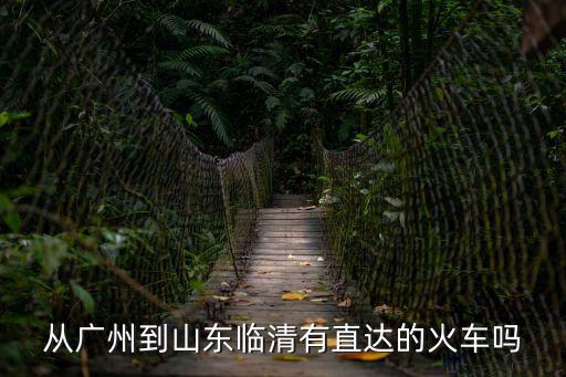 從廣州到山東臨清有直達的火車嗎