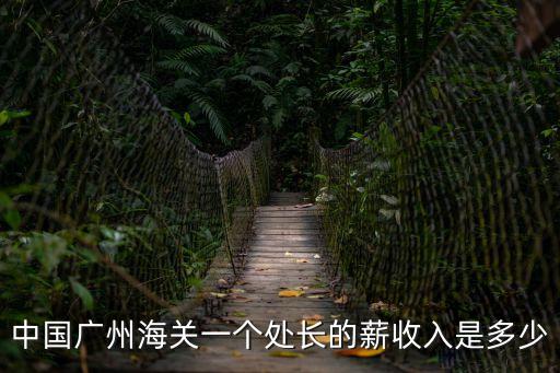 中國廣州海關一個處長的薪收入是多少