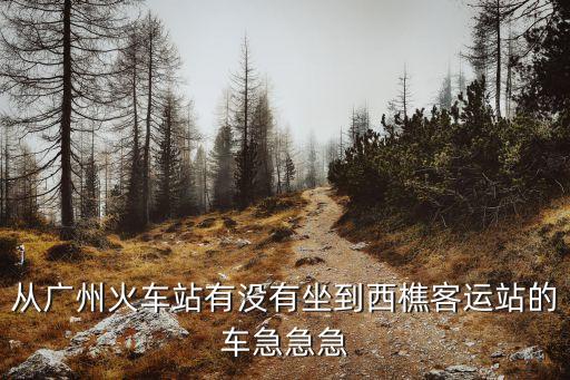 從廣州火車站有沒有坐到西樵客運站的車急急急