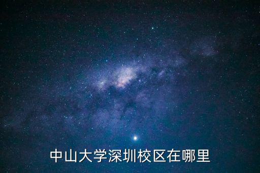 中山大學深圳校區在市中心嗎，中山大學深圳校區在哪里