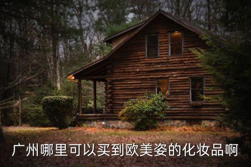 廣州歐美化妝品，廣州哪里可以買到歐美姿的化妝品啊