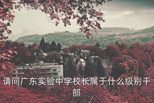 請問廣東實(shí)驗(yàn)中學(xué)校長屬于什么級別干部