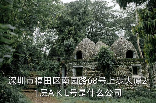 深圳市福田區南園路68號上步大廈21層A K L號是什么公司