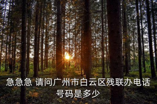 廣州殘聯財務電話號碼，請問廣東省殘疾人聯合會電話是多少有人知道嗎
