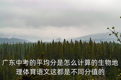 廣東中考的平均分是怎么計(jì)算的生物地理體育語(yǔ)文這都是不同分值的