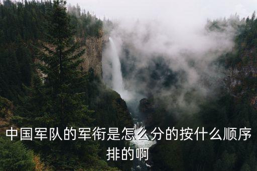 中國軍隊的軍銜是怎么分的按什么順序排的啊