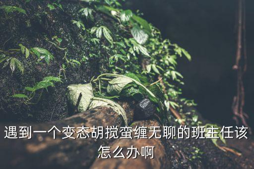 遇到一個變態胡攪蠻纏無聊的班主任該怎么辦啊