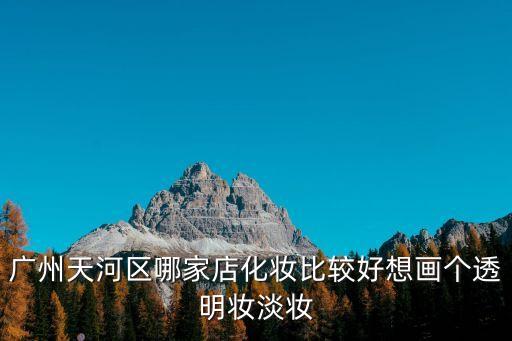 廣州市天誠化妝，廣州天河區哪家店化妝比較好想畫個透明妝淡妝