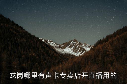 深圳哪里有賣聲卡的實體店，龍崗哪里有聲卡專賣店開直播用的