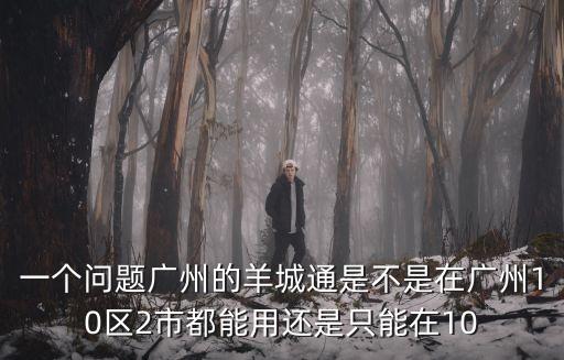 一個問題廣州的羊城通是不是在廣州10區2市都能用還是只能在10