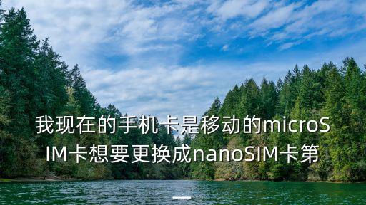 我現(xiàn)在的手機(jī)卡是移動(dòng)的microSIM卡想要更換成nanoSIM卡第一