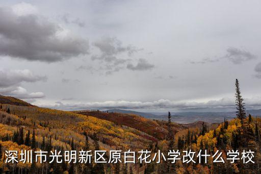 深圳市光明新區(qū)原白花小學改什么學校
