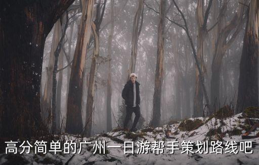 高分簡單的廣州一日游幫手策劃路線吧