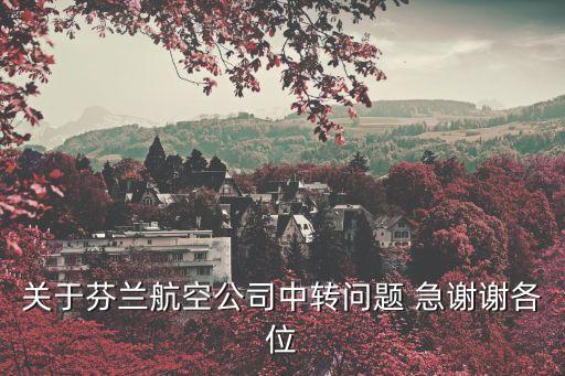 芬蘭航空從美國到廣州，關于芬蘭航空公司中轉問題 急謝謝各位