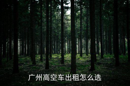 廣州高空車出租怎么選
