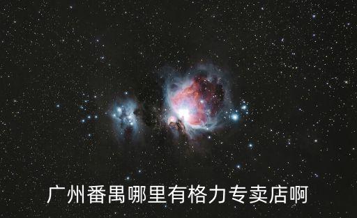廣州市格力地址在哪里，廣州番禺哪里有格力專賣店啊