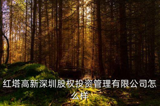 紅塔高新深圳股權(quán)投資管理有限公司怎么樣