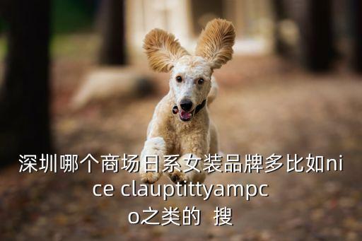 深圳哪個商場日系女裝品牌多比如nice clauptittyampco之類的  搜