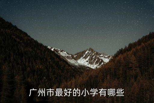 廣州市最好的小學有哪些