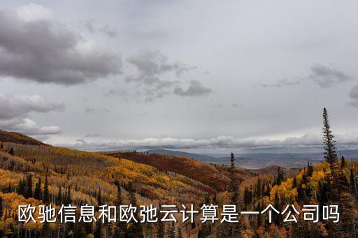 廣州歐馳云計算，歐馳信息和歐弛云計算是一個公司嗎