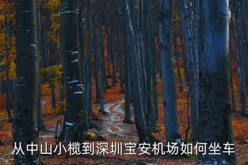 從中山小欖到深圳寶安機(jī)場如何坐車