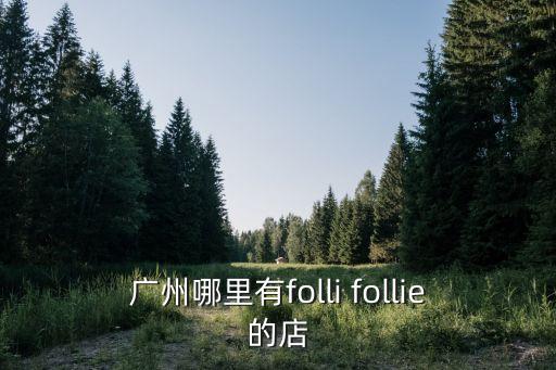 廣州哪里有folli follie的店