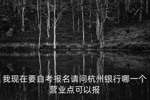 我現在要自考報名請問杭州銀行哪一個營業點可以報