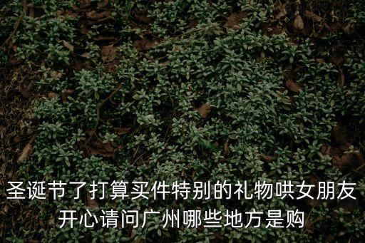 圣誕節(jié)了打算買件特別的禮物哄女朋友開心請(qǐng)問廣州哪些地方是購