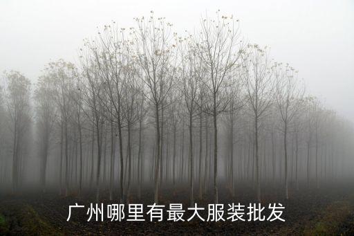 廣州哪里有最大服裝批發