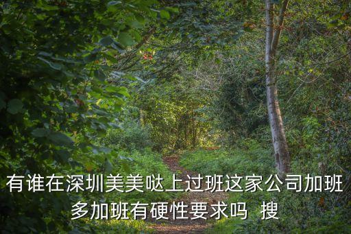 深圳美美凱樂科技有限公司怎么樣，有誰在深圳美美噠上過班這家公司加班多加班有硬性要求嗎  搜